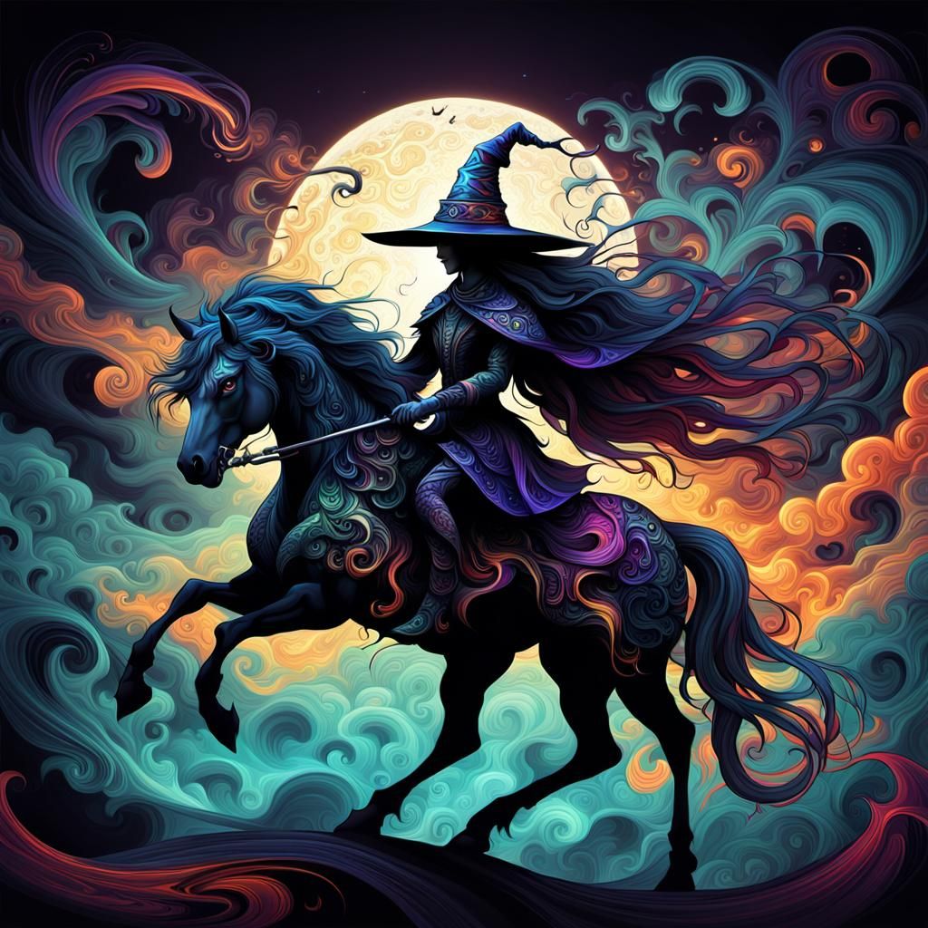 Wicked Witch on a Wild Horse: Abstract Fractal Art