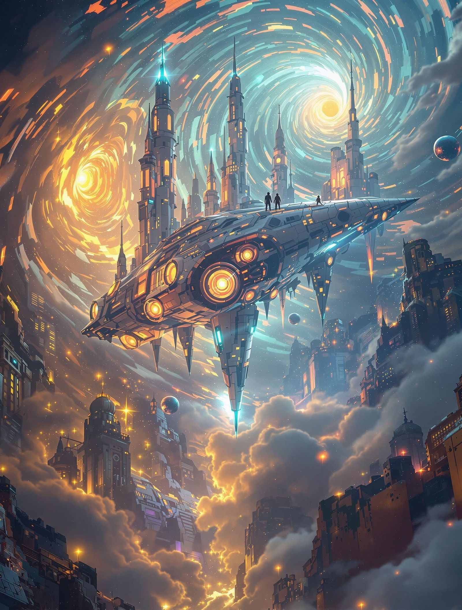 Ethereal Antigravity Ship Crafted from Superfluid Helium