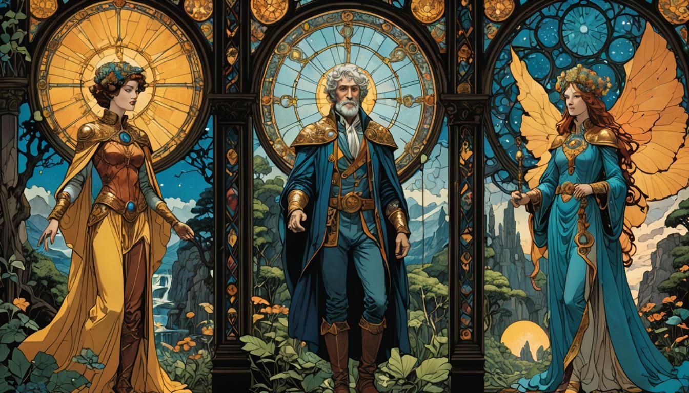 Gynoid Twins Discover Lost Paradise: Comic Book Art