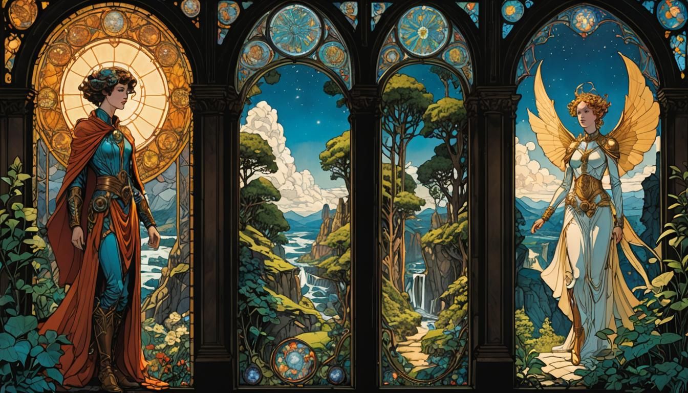 Gynoid Twins Discover Lost Paradise in Comic Panels