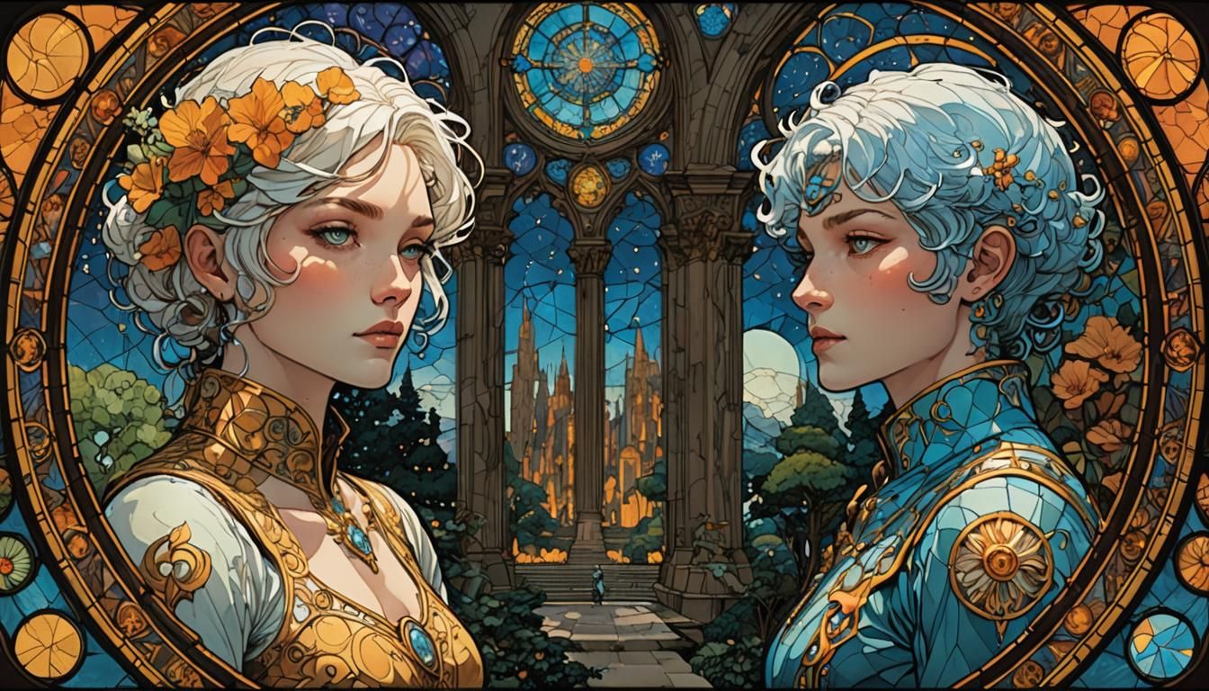 Gynoid Twins Discover Lost Paradise in Comic Panels