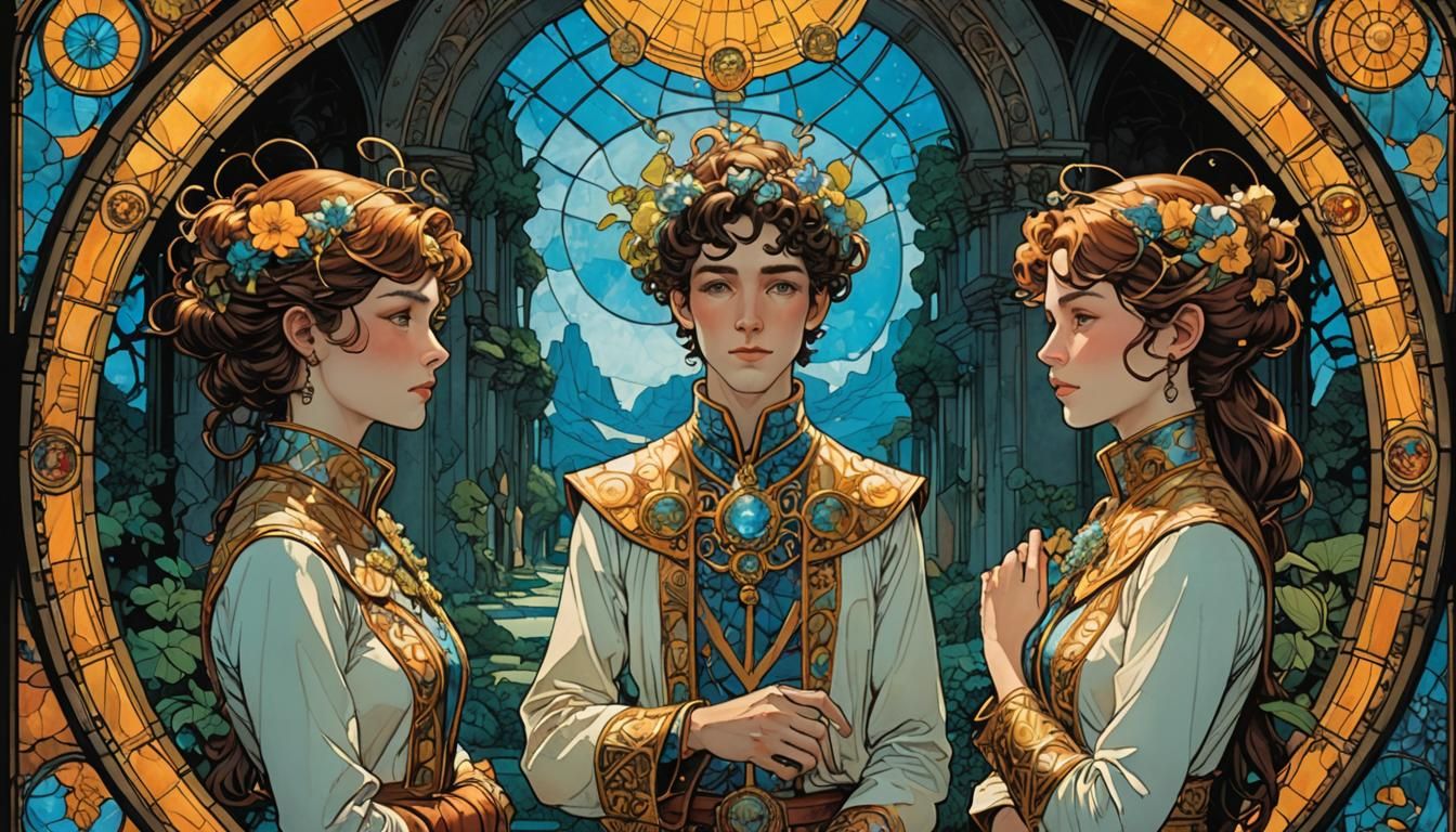 Gynoid Twins Discover Lost Paradise: Comic Book Art