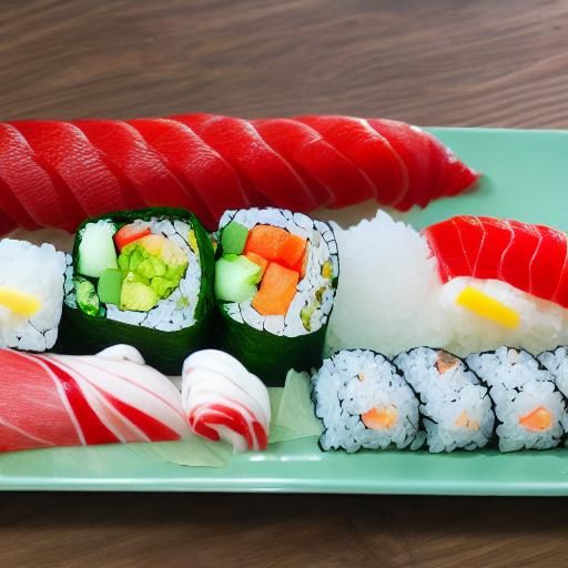 Scientific Illustration of Sushi Preparation