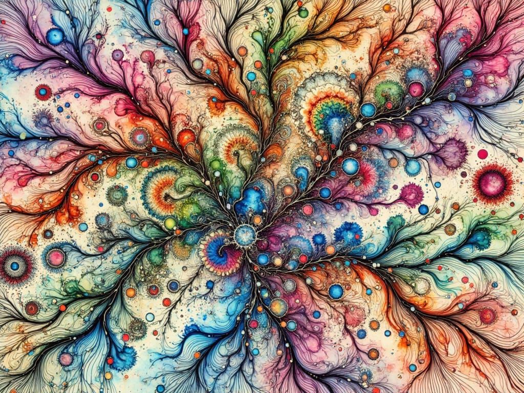 Abstract Fluid Art with Alcohol Inks