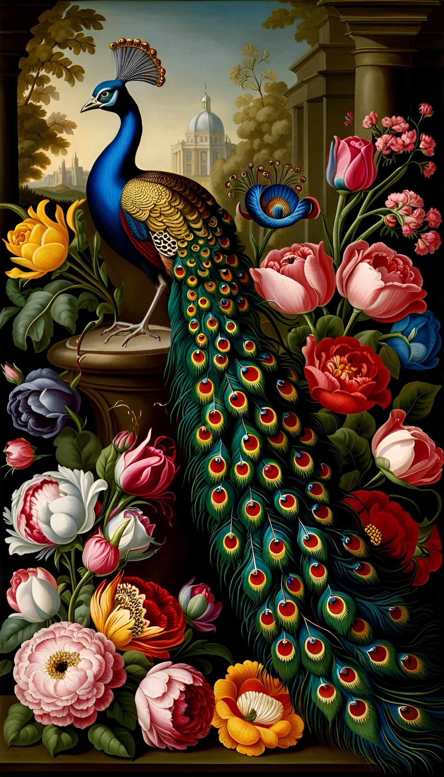 The Peacock in Paradise Garden