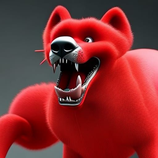 Silver Muzzled Red Mountain Panther