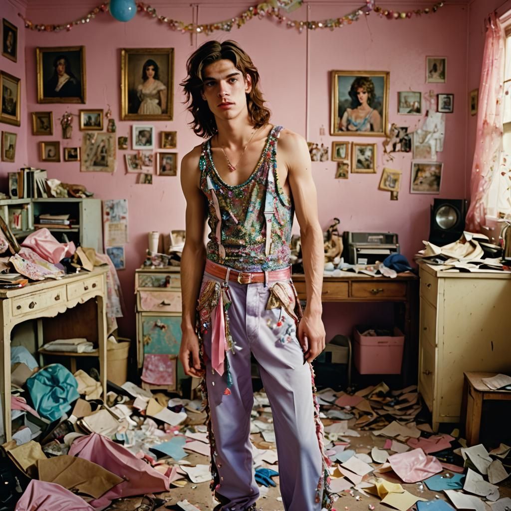 Teenage Crossdresser in David LaChapelle Style
