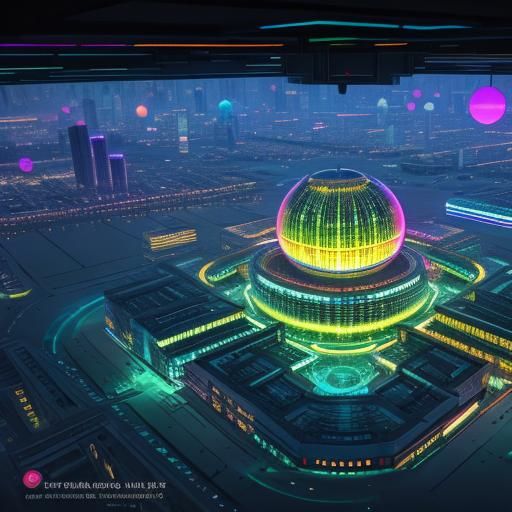 Organizational Structure Concept Art in Iridescent Colors