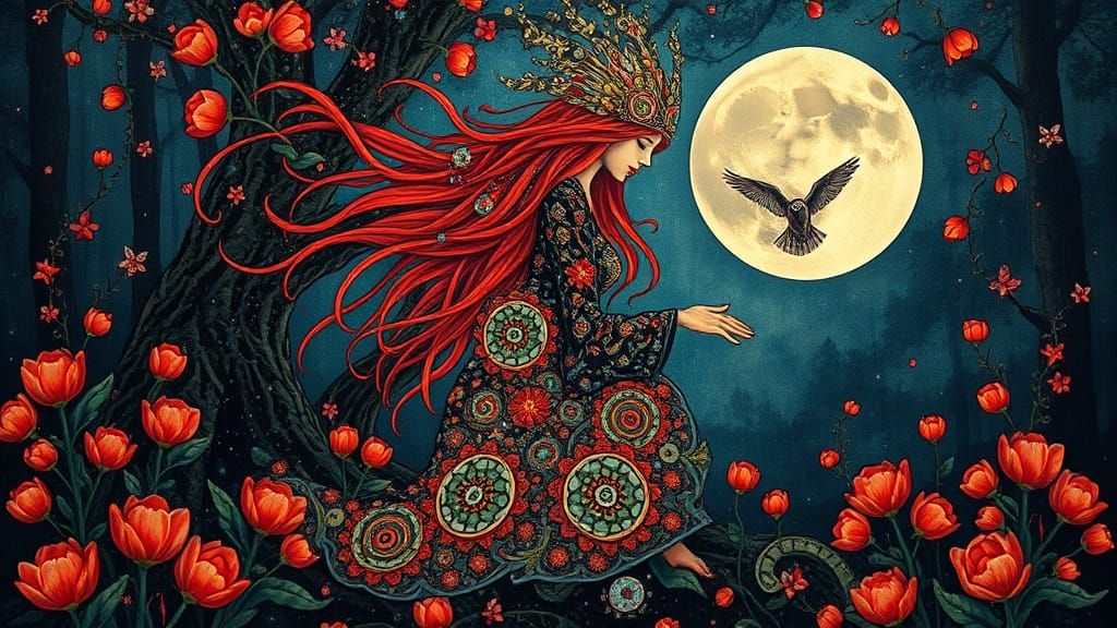 Psychedelic Utopia with Sacred Geometry, Maximalist Art