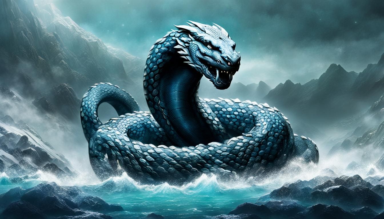 Epic Cosmic Jörmungandr: Norse Mythology Serpent