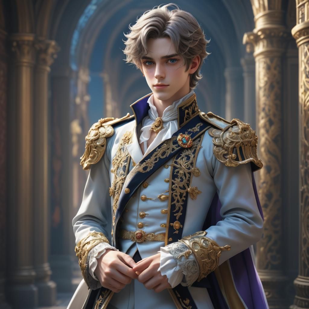 Anime Corrupt Prince Portrait in Photorealistic Style