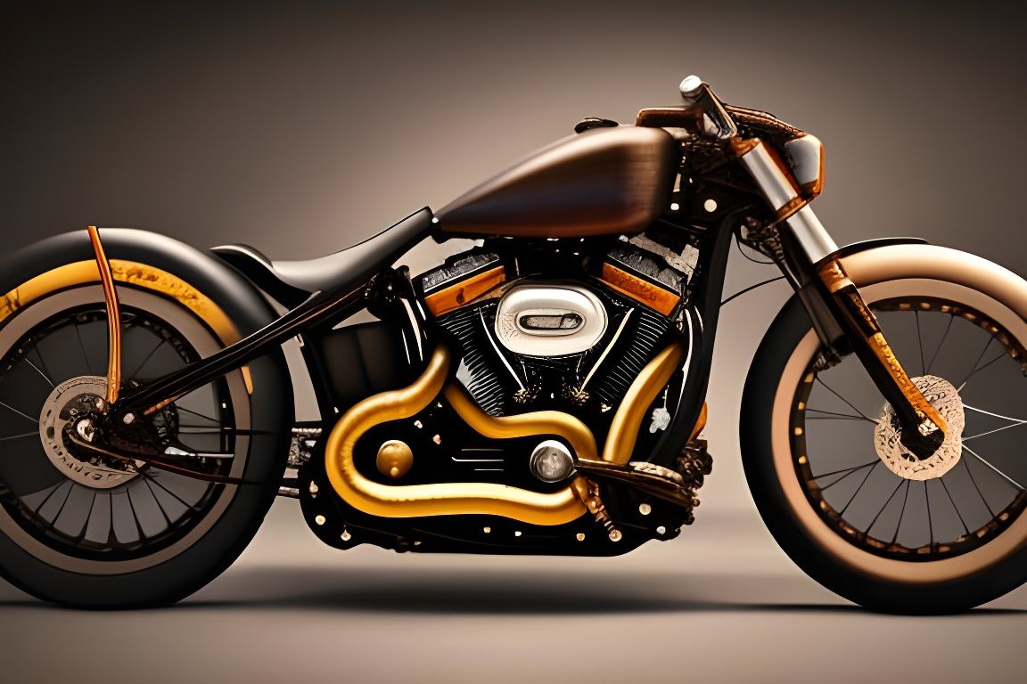 Beautifully detailed magnificent Harley davidson motercycles...