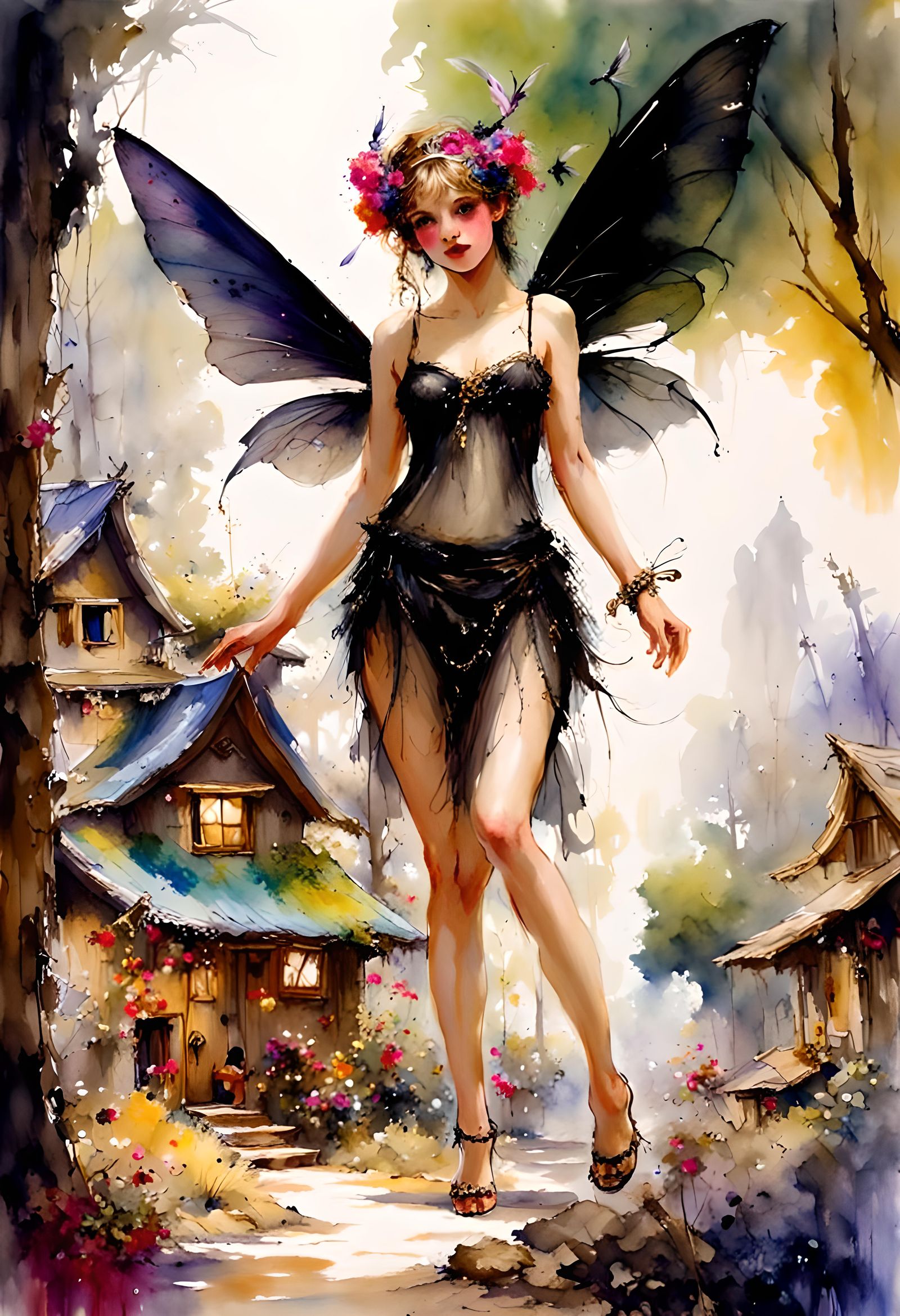 Whimsical fantasy fairy