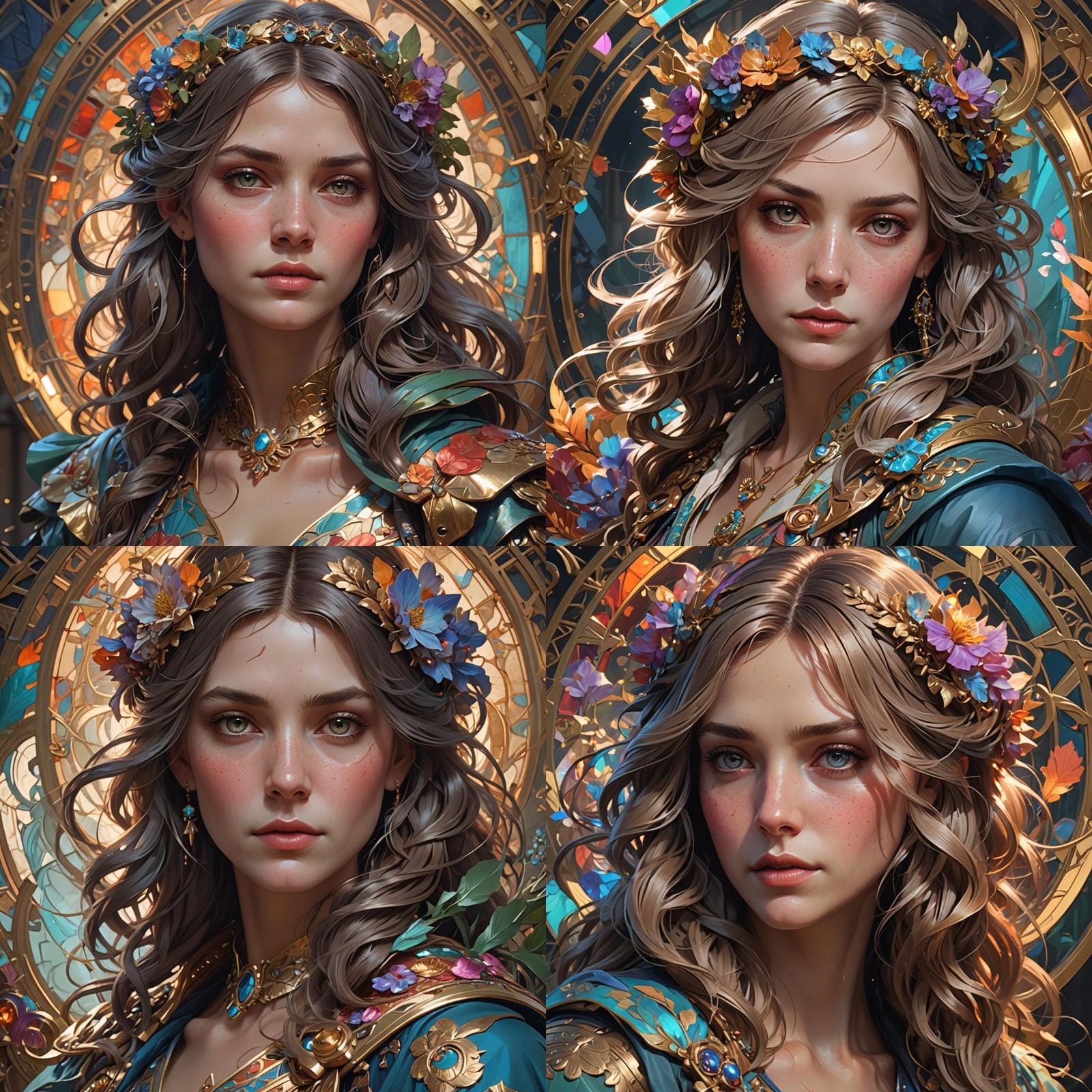 Detailed Portrait of Louise Baillie in Digital Art Style