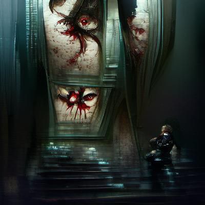 Sinister Resident Evil Scene Inspired by Greg Rutkowski