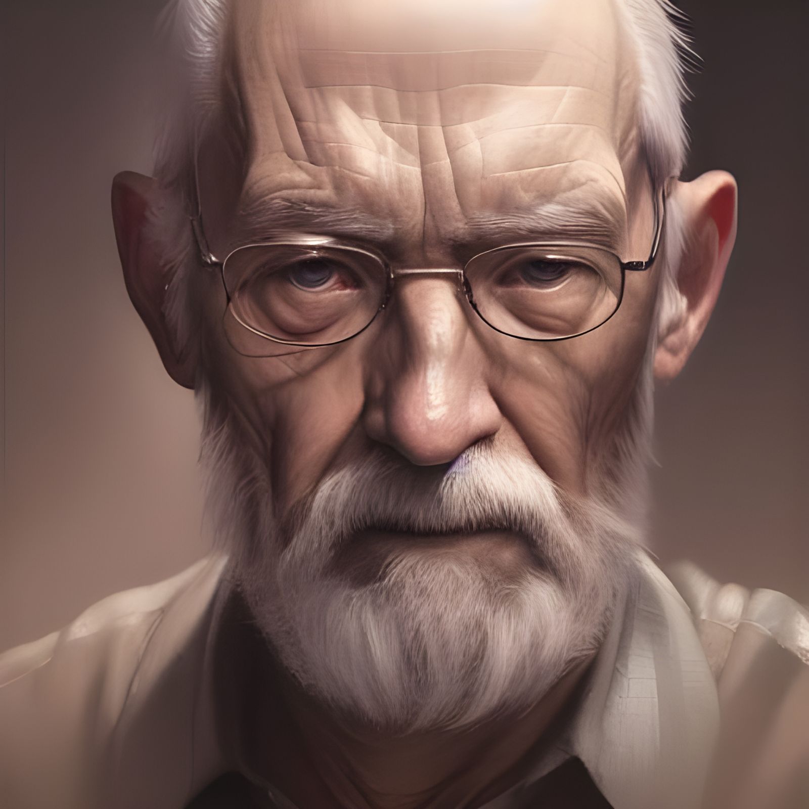 Hyperrealistic Portrait of an Old Man in 4K