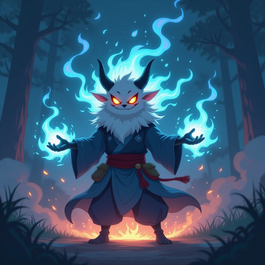 Mystical Creature Transforms with Crackling Arcane Magic