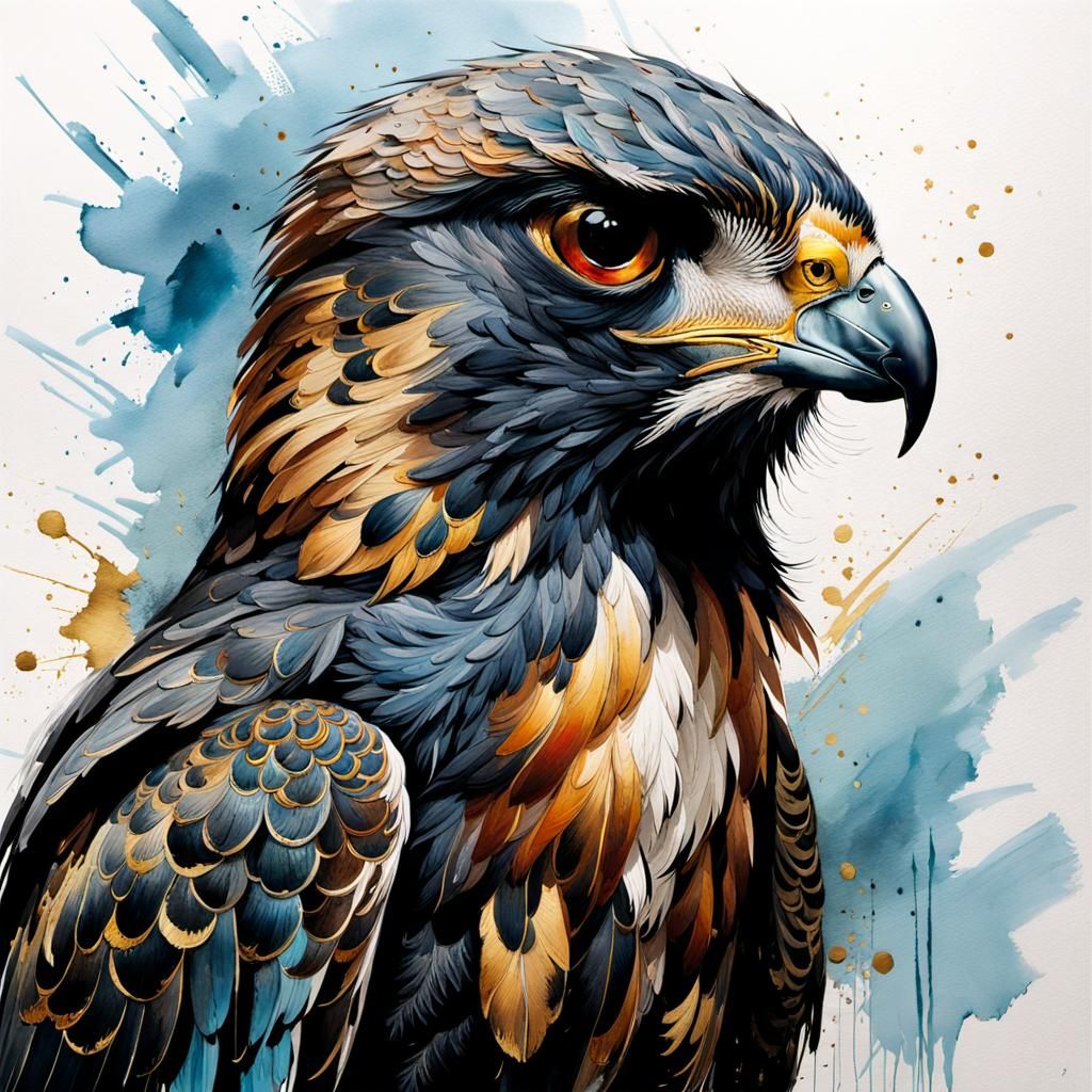 Portrait of a falcon