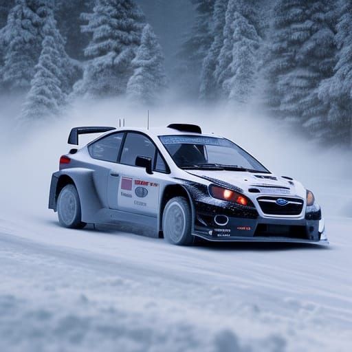 Snowy Arena Racing with Subaru WRC in Motion