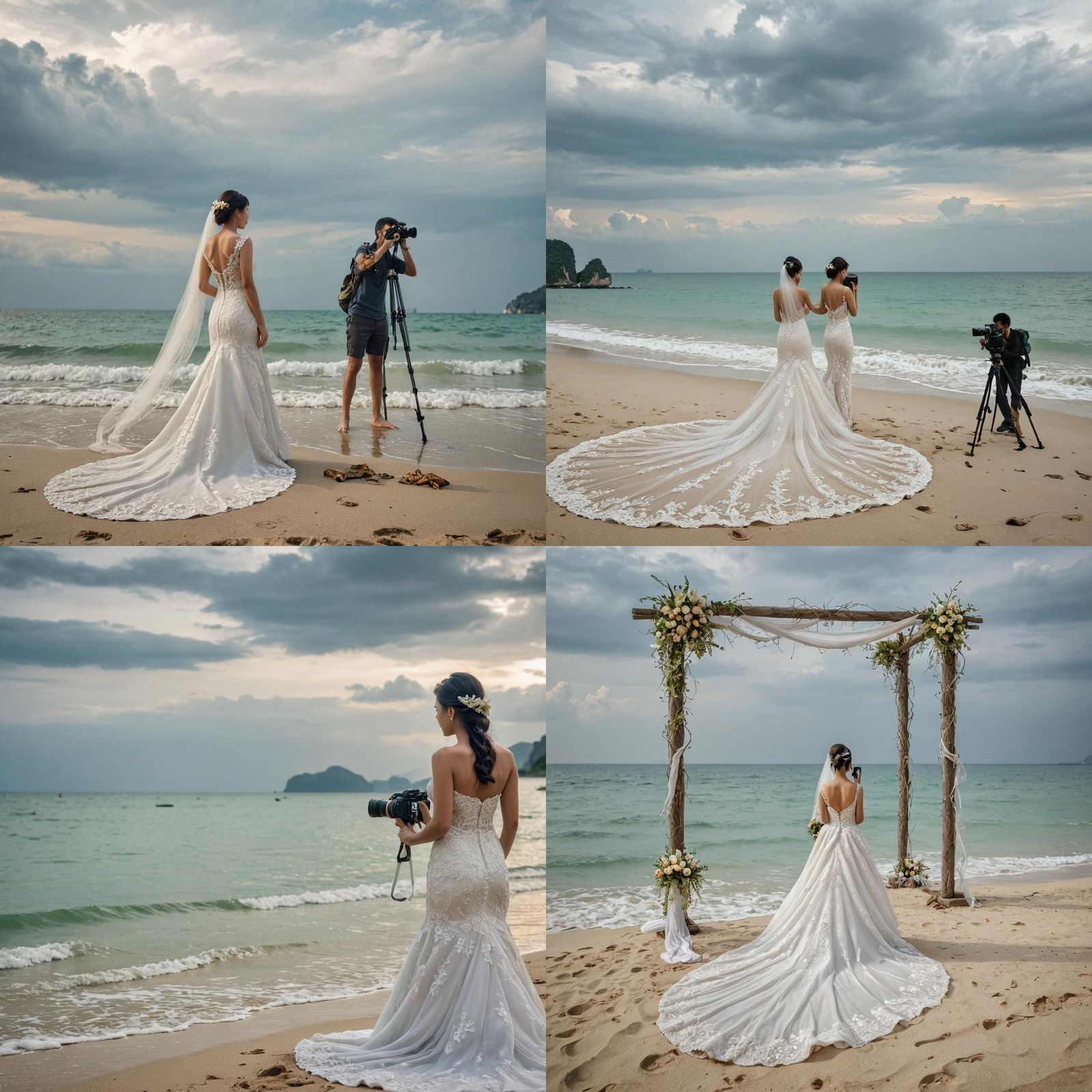 Thailand Beach Wedding Photography with Cinematic Lighting