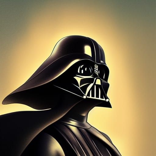 Female Darth Vader Portrait in Hyperdetailed Style
