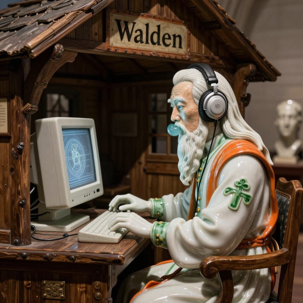 Porcelain Guru Operates AI in Renaissance Cabin