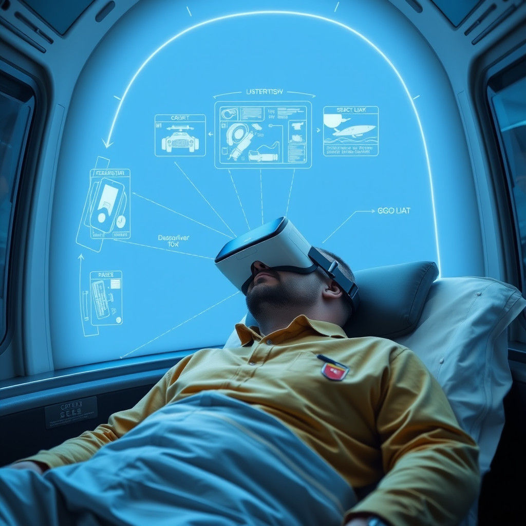 VR Death in Dingy Trailer with Schematic Overlay