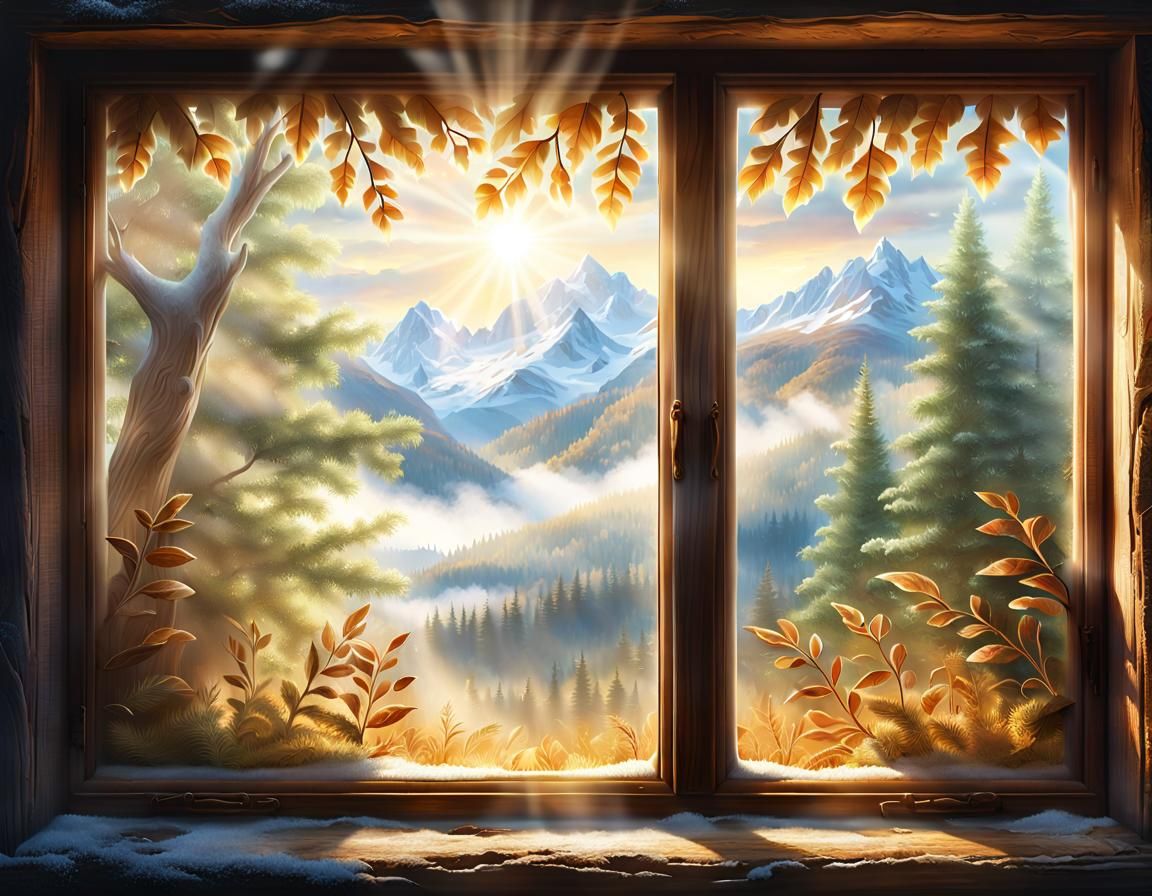 Magical Window: Summer Forest, Winter View