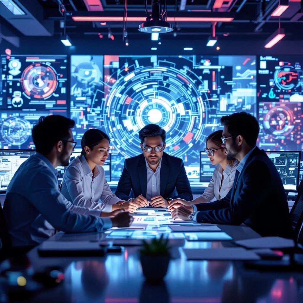 Futuristic Malaysian Office Collaboration: A Matte Painting