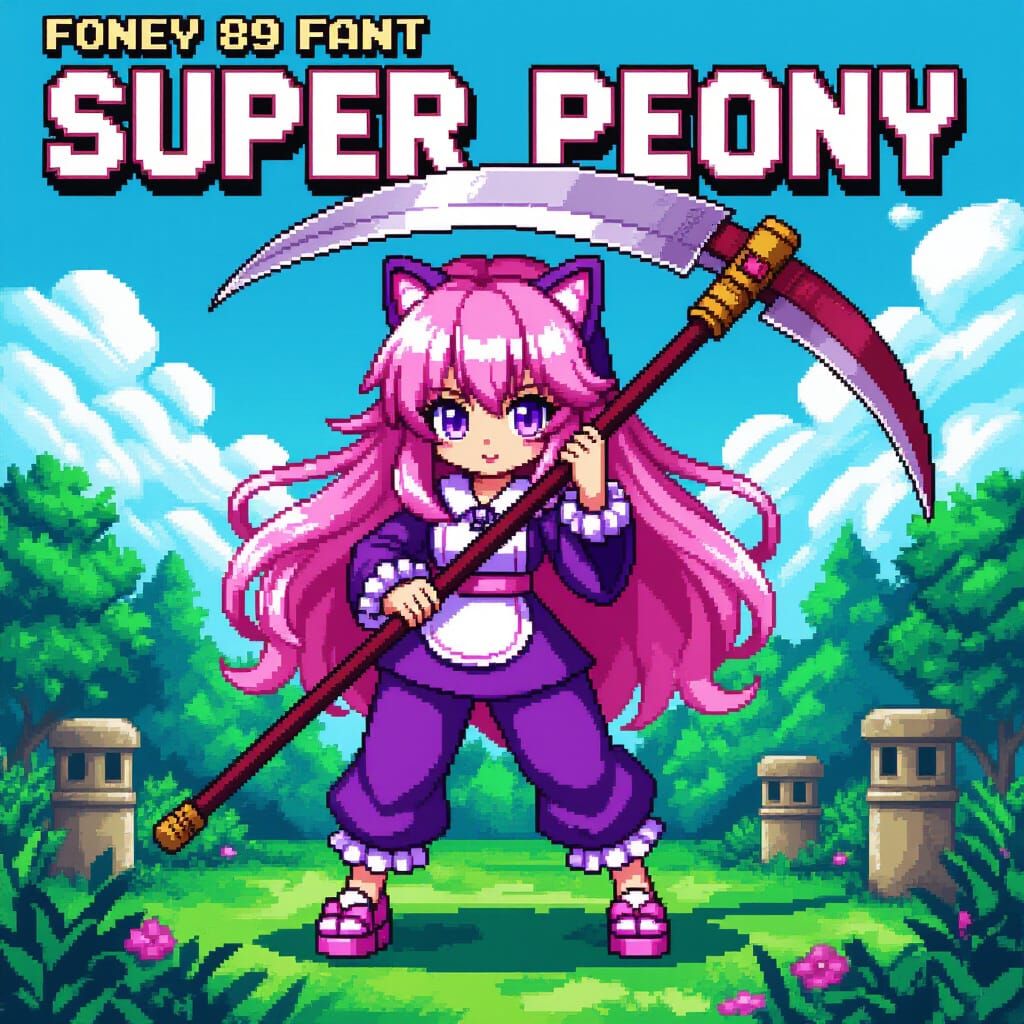Super Peony in 8-bit Anime RPG