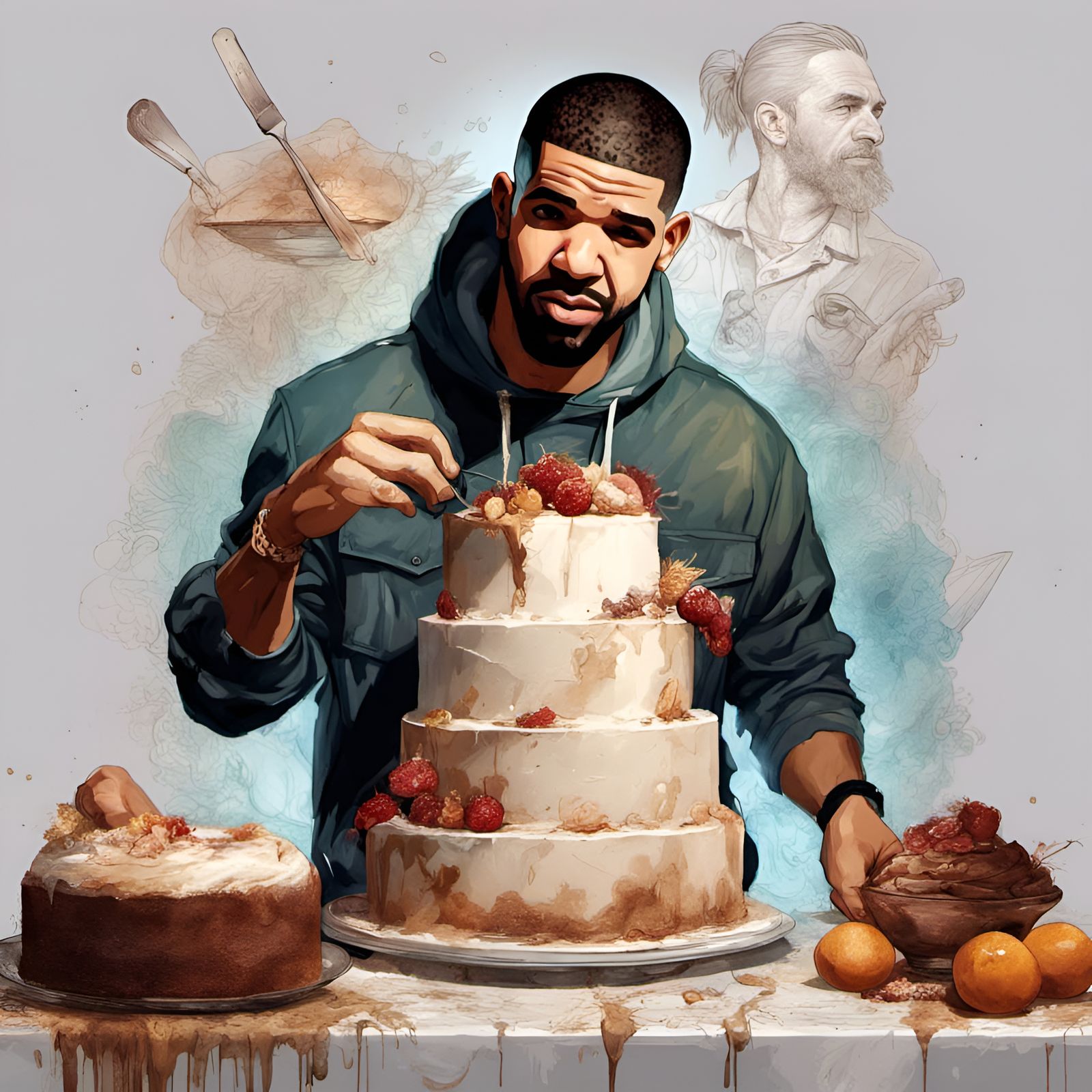 Drake Bakes: A Digital Portrait in Character Design