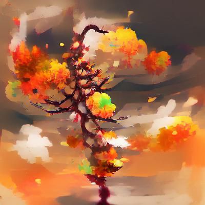 Autumn Tree in Digital Illustration