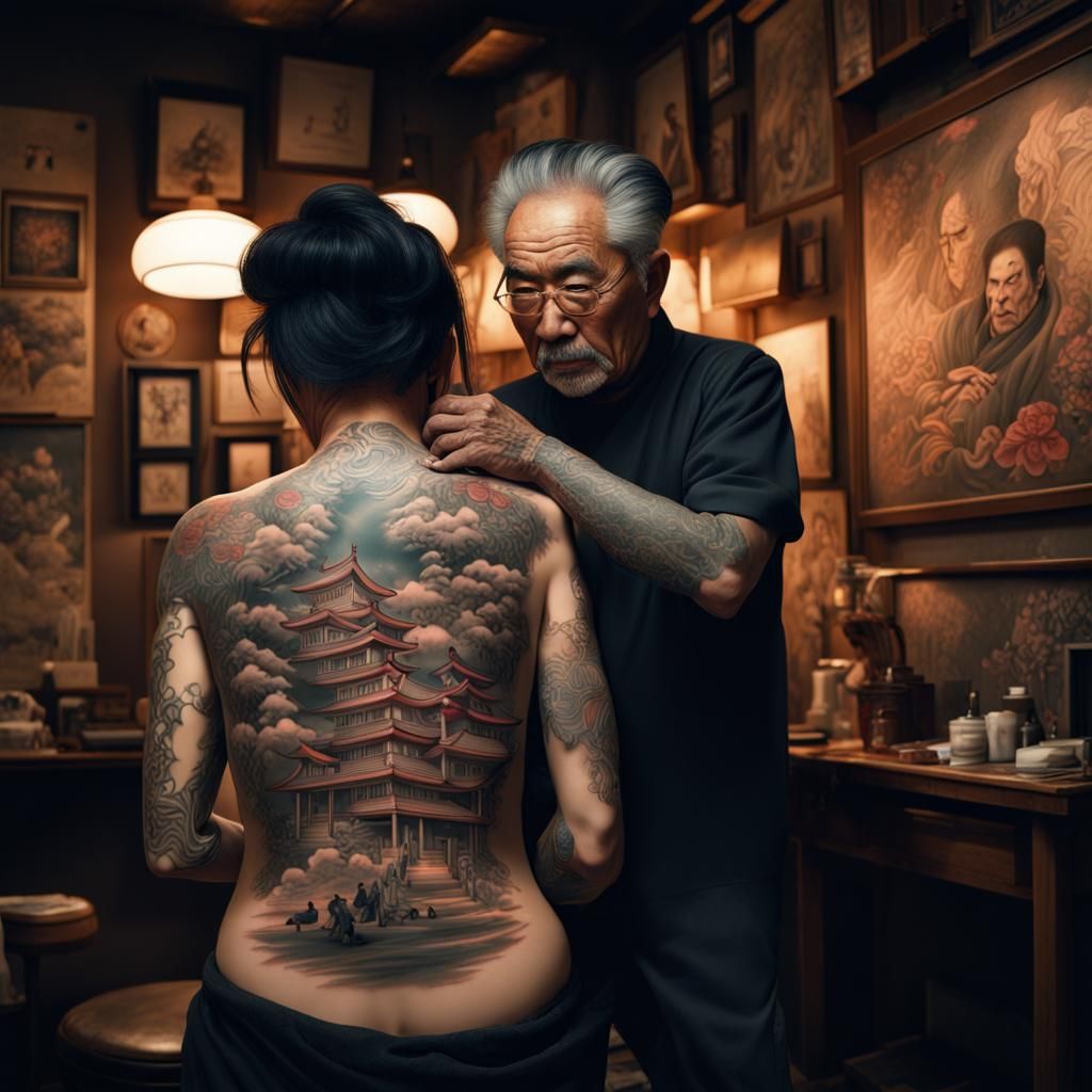 Japanese Tattoo Master Creates Art