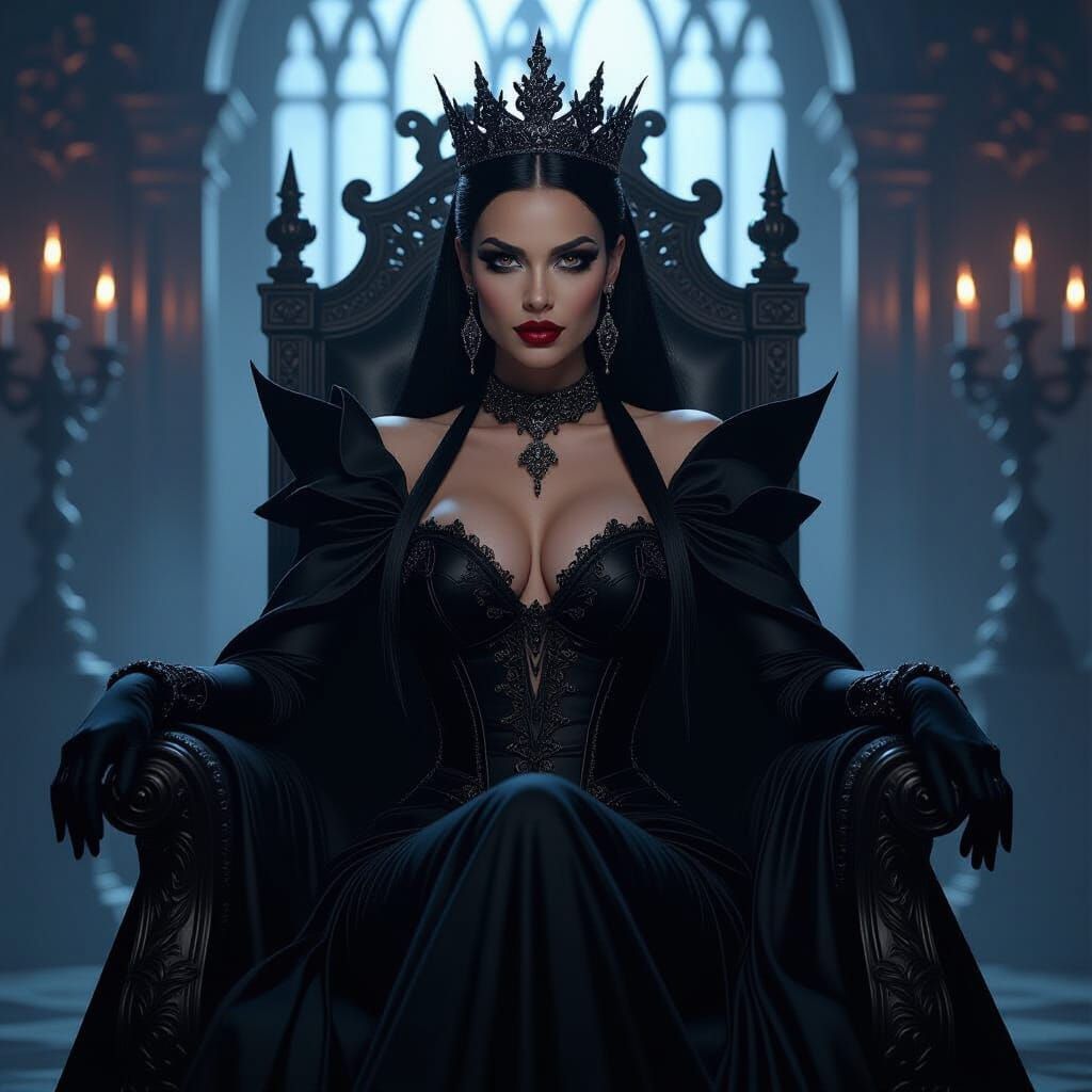 Aaliyah as Vampire Queen in Dark Fantasy Style