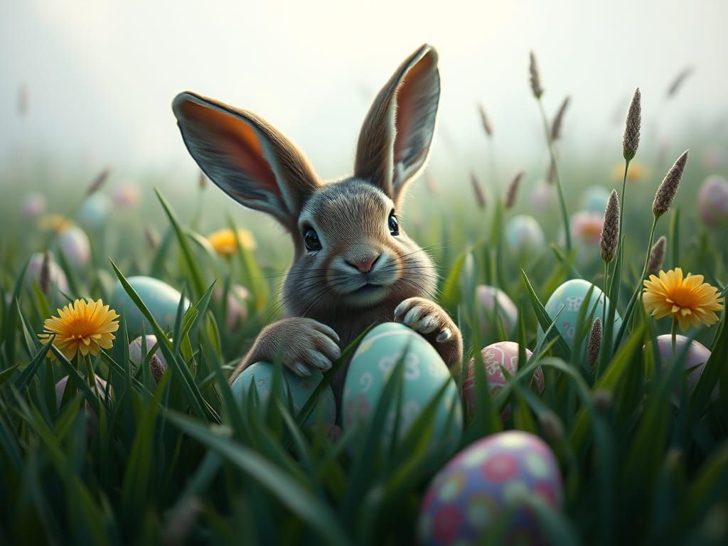 Fantastical Easter Egg Hunt in Vibrant Colors