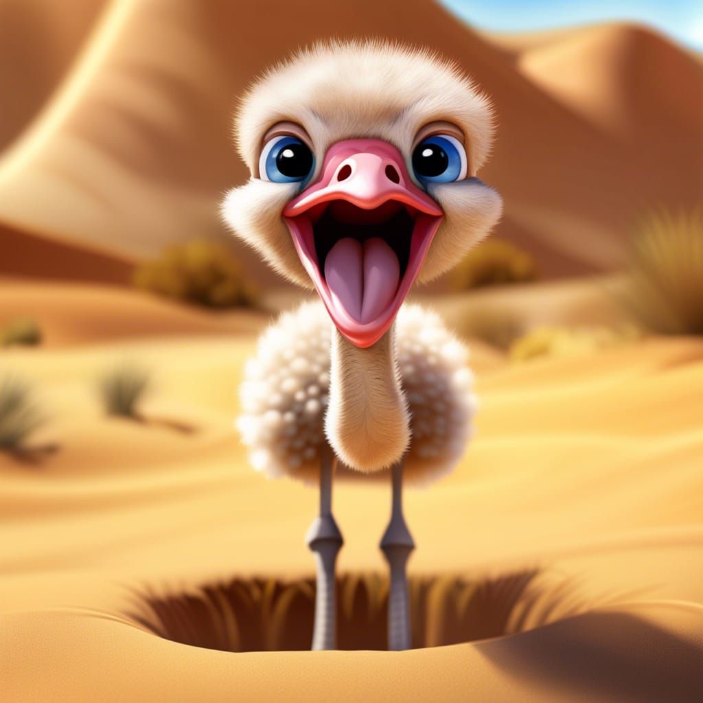 Baby Ostrich - Says Hello World