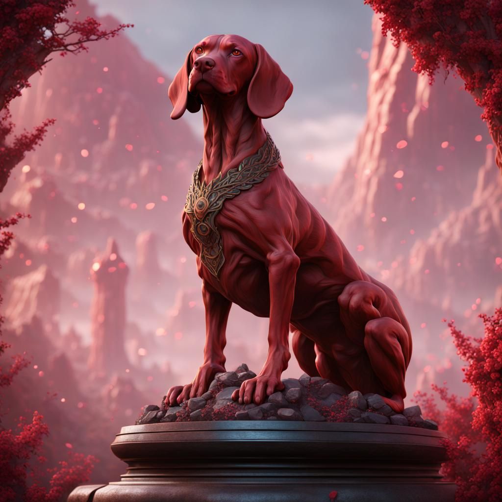 Vizsla Ruby Statue