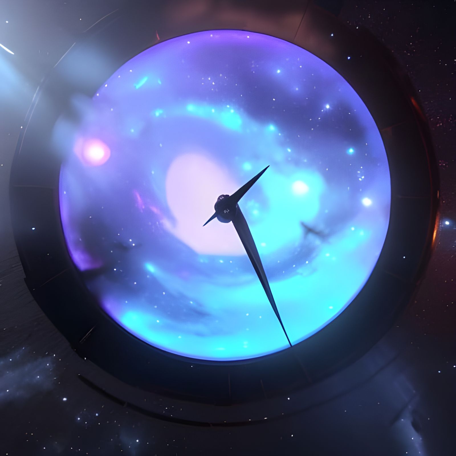 Galactic Clock: Hyperdetailed Digital Action Painting