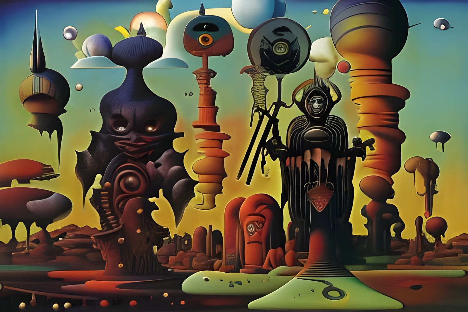 Technical Ecstasy Album Cover in Mixed Styles