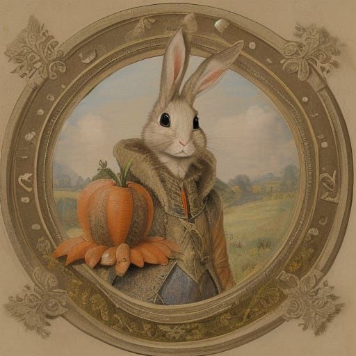 Baroque Rabbit Defends with Crude Carrot Shield