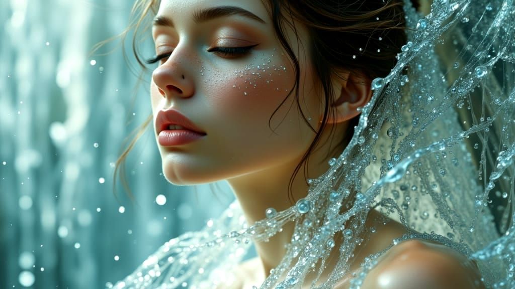 Mystical Goddess of Cascading Water