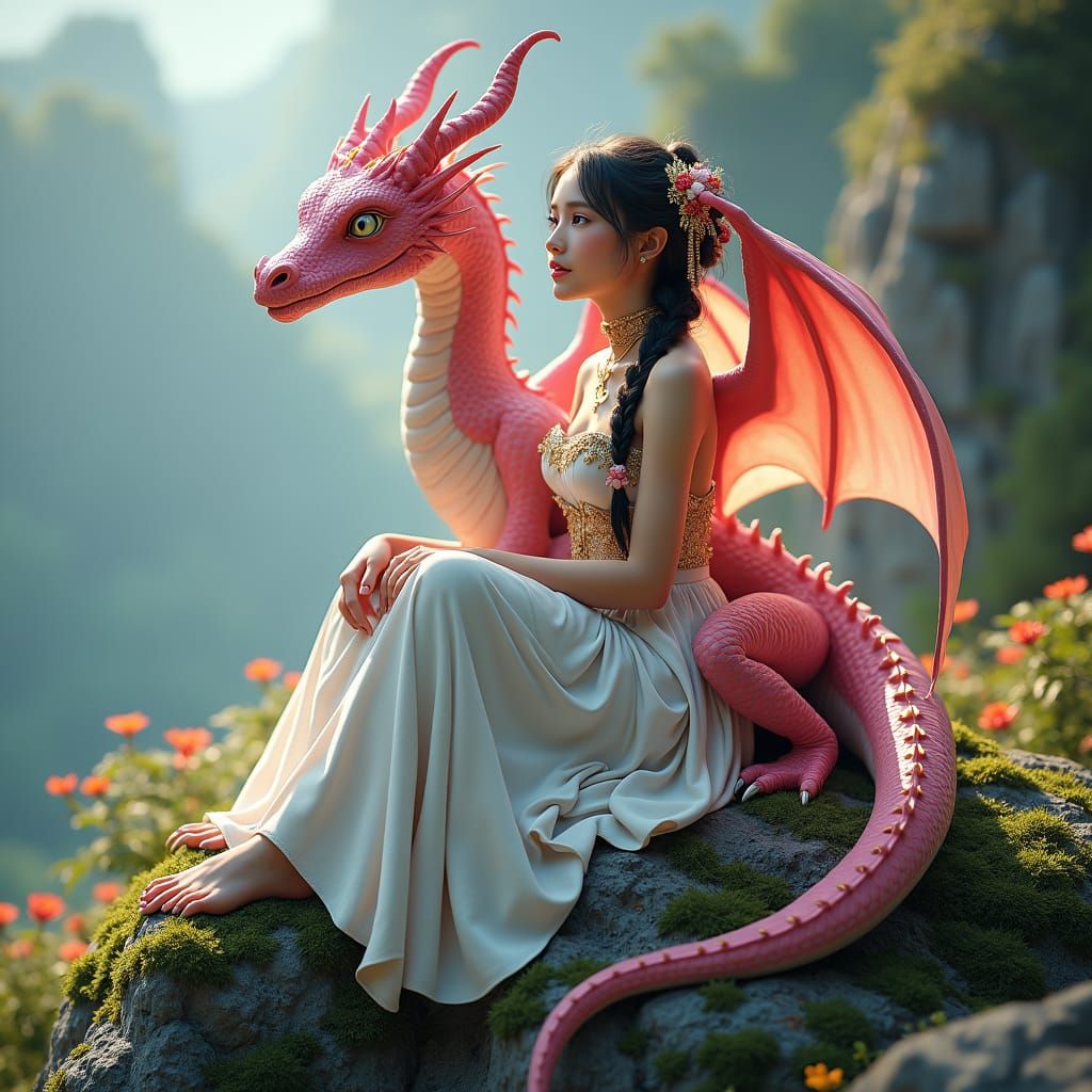 Dragon Rider: Fantasy Art in Digital Painting Style
