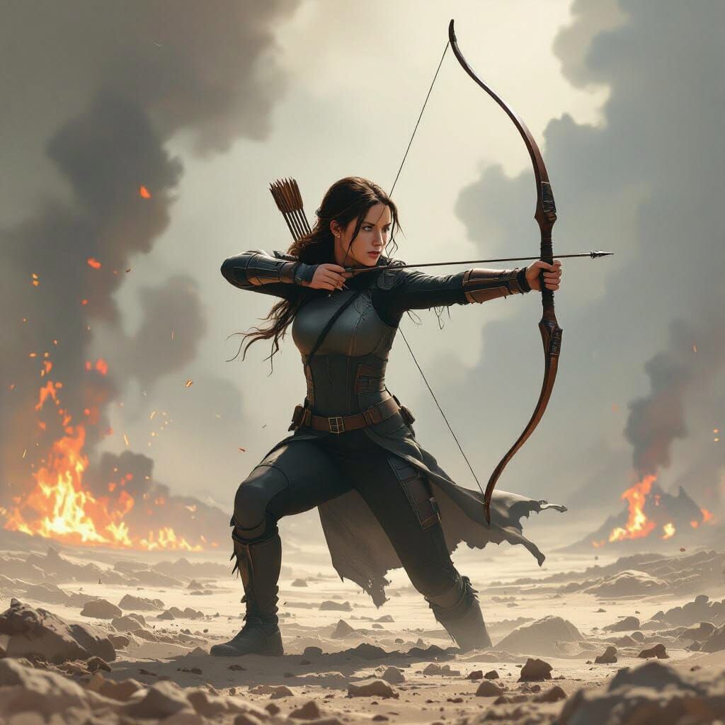 Katniss Everdeen in Hunger Games Arena