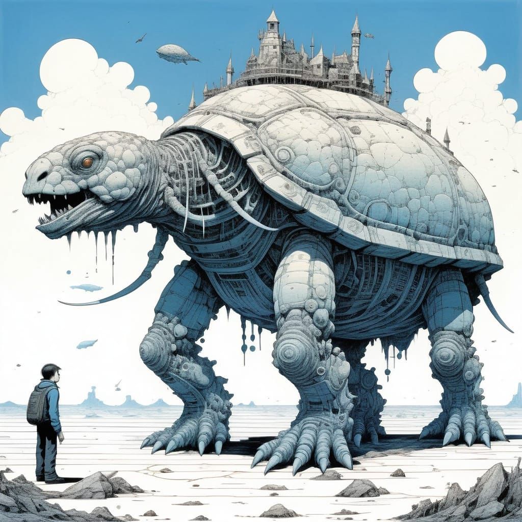 Shambling Shoggoth in Alien Landscape, Grotesque Masterpiece