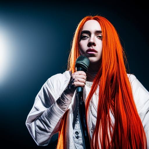Billie Eilish as Starfire: Hyperrealistic DC Portrait