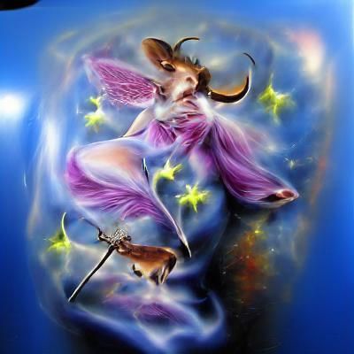 A Taurus Fairy airbrush art beautiful