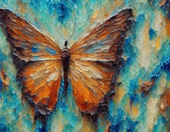 Surreal Water and Fire Butterflies in Flight