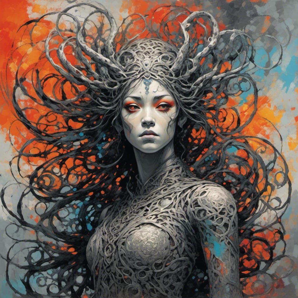 Dramatic Comic Book Figure in Bold Style