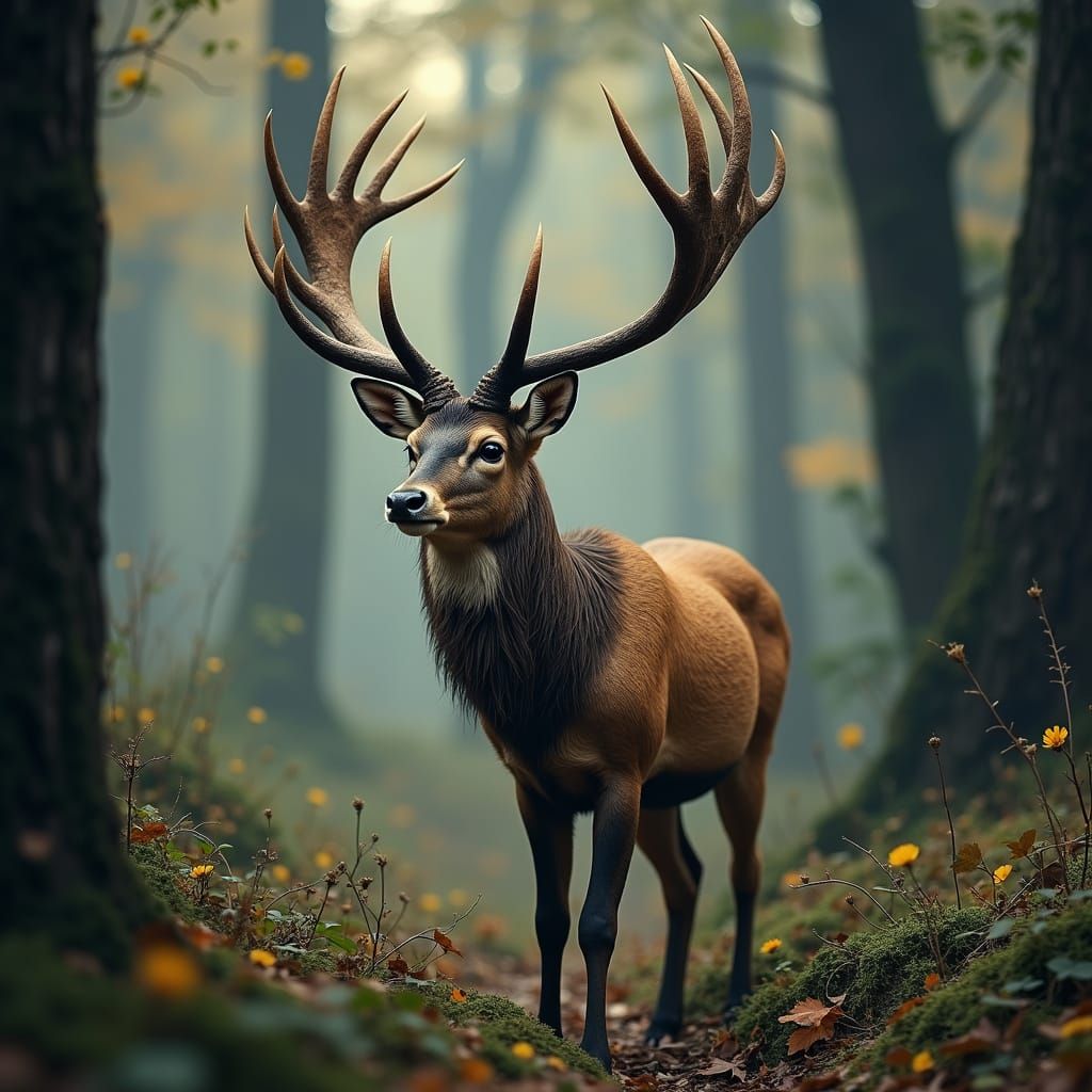 Mystic Deer AI Generated Image