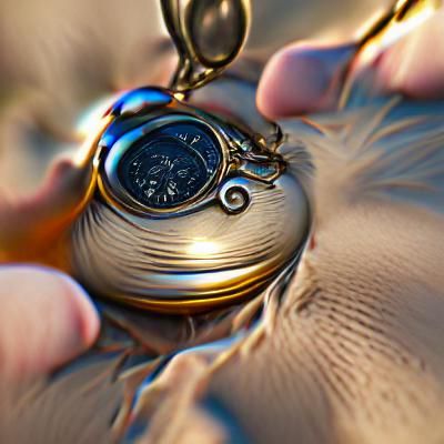 Elegant Gold Pocket Watch with Roman Numerals